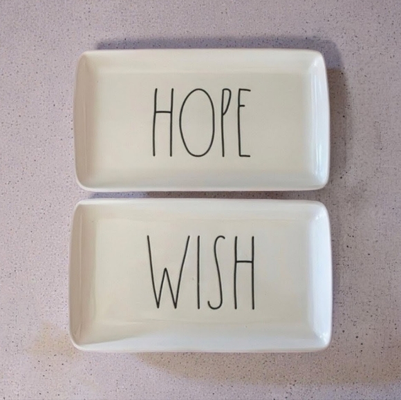 Rae Dunn Other - Rae Dunn HOPE and WISH Accent/Trinket/Serving Plates